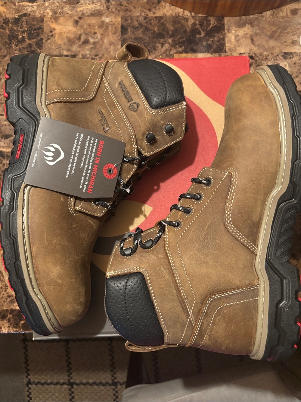 Wolverine Lockhart Durashocks Waterproof 6'' Composite Toe Work Boots